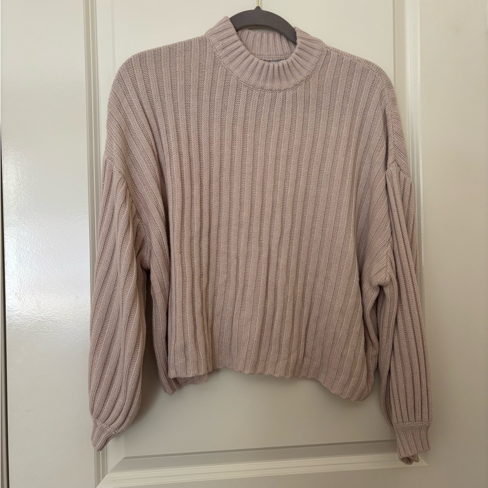 Princess Polly Ribbed Knit Sweater - Light Beige - Picture 2 of 2
